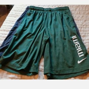 University of Miami Nike Dri Fit Shorts Authentic